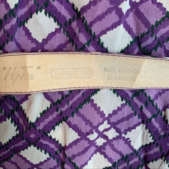 Vintage 1950s Purple Print Shirt Dress - Picture 5 of 8